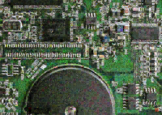 Image of the artwork Zen City001 - Pixel Montage by Kenji Ichikawa