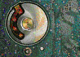 Image of the artwork Zen City009 - Pixel Montage by Kenji Ichikawa