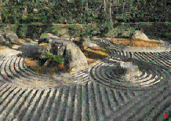 Image of the artwork Zen City005 - Pixel Montage by Kenji Ichikawa